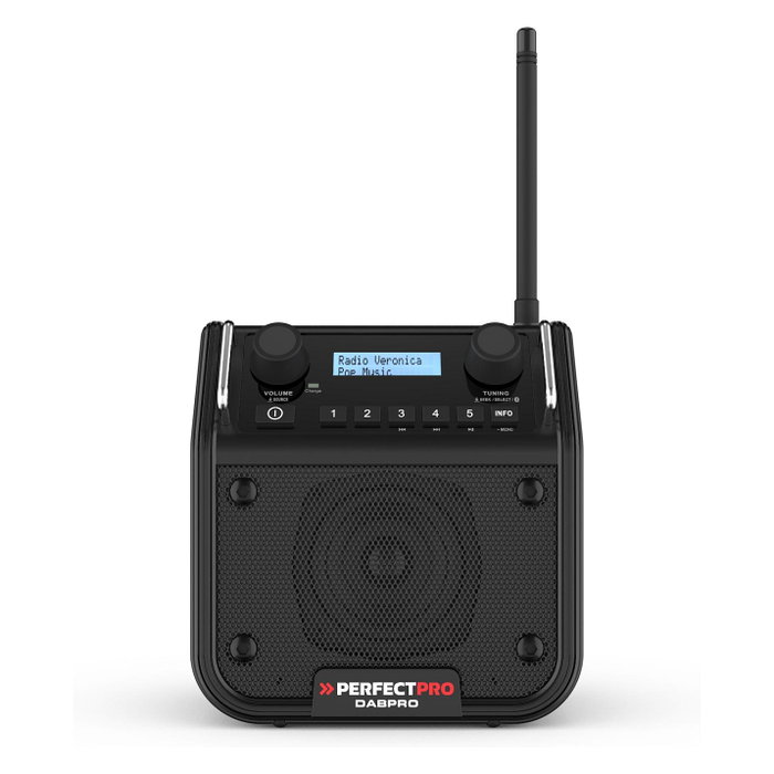 PerfectPro DABPRO Radio portátil digital DAB+ FM Bluetooth 4W Negro Baustellenradio