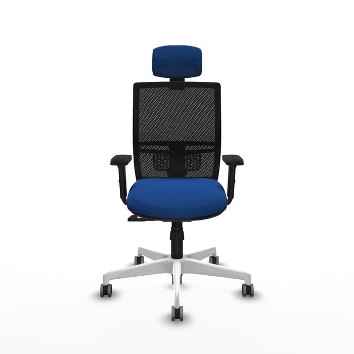 PIQUERAS Y CRESPO Silla de oficina Yunquera con mecanismo Sincro, Azul y Negro