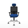 PIQUERAS Y CRESPO Silla de oficina Yunquera con mecanismo Sincro, Azul y Negro