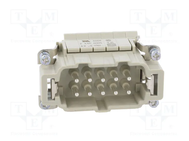 HARTING Han E® AV Plantilla de contacto macho 10+PE