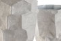 DKD Home Decor Set de 2 Jarrones Metálicos Beige 19x19x48 cm