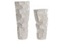 DKD Home Decor Set de 2 Jarrones Metálicos Beige 19x19x48 cm