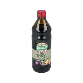 Biocop Salsa de Soja Shoyu 500ml Bio - Fermentación Tradicional Japonesa, Ecológica, Sin Filtrar, Sabor Suave para Cocina y Aderezos