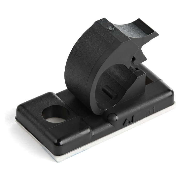 StarTech.com CBMCC1 Clips de gestión de cableado autoadhesivos, Pequeño, Negro