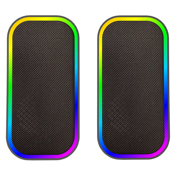 Speedlink TOKEN Altavoces Gaming RGB Estéreo 2.0 Inalámbricos y Alámbricos para PC, Negro