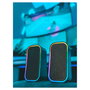 Speedlink TOKEN Altavoces Gaming RGB Estéreo 2.0 Inalámbricos y Alámbricos para PC, Negro