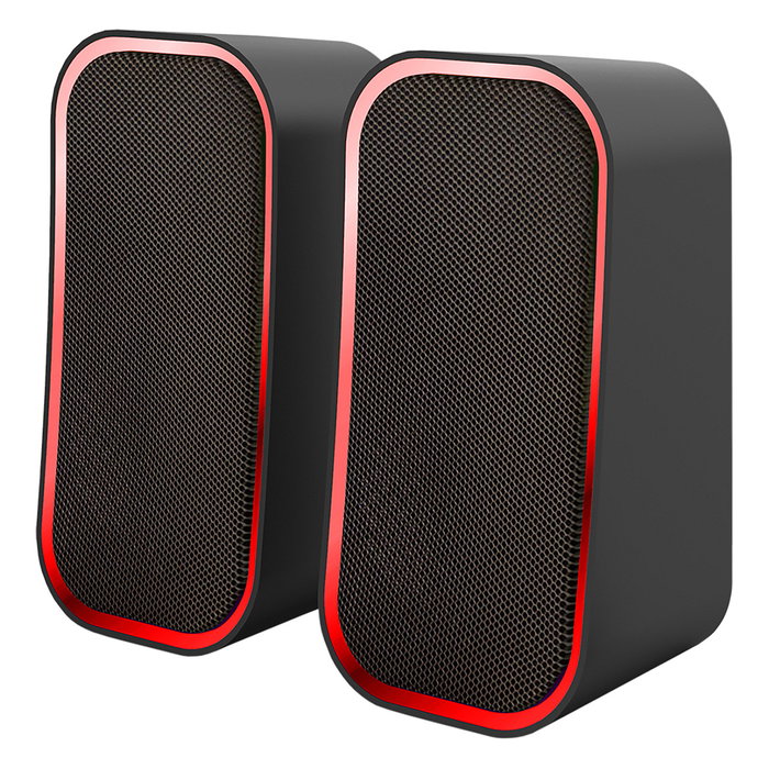 Speedlink TOKEN Altavoces Gaming RGB Estéreo 2.0 Inalámbricos y Alámbricos para PC, Negro