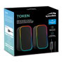Speedlink TOKEN Altavoces Gaming RGB Estéreo 2.0 Inalámbricos y Alámbricos para PC, Negro