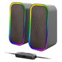 Speedlink TOKEN Altavoces Gaming RGB Estéreo 2.0 Inalámbricos y Alámbricos para PC, Negro