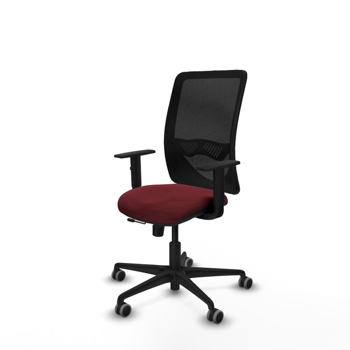 PIQUERAS Y CRESPO Silla de oficina Zulema con mecanismo Sincro/Traslack en Granate y Negro PIQUERAS Y CRESPO Silla de oficina Zulema con mecanismo Sincro/Traslack en Granate y Negro