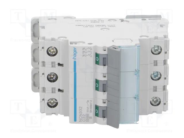 HAGER Interruptor magnetotérmico NCN 3 polos 32A 10kA