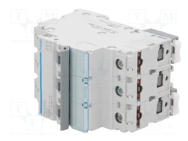 HAGER Interruptor magnetotérmico NCN 3 polos 32A 10kA