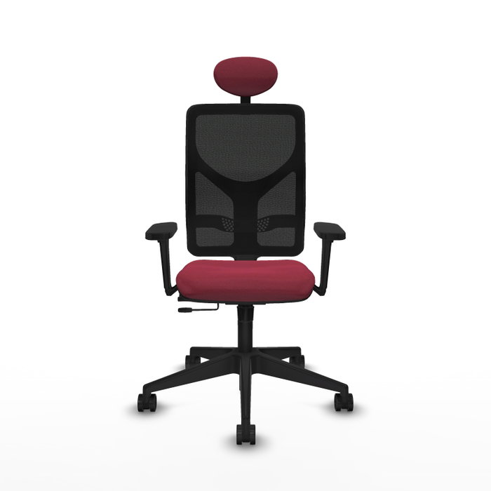 PIQUERAS Y CRESPO Silla de oficina Motilla Granate y Negro con Mecanismo Sincro/Traslack PIQUERAS Y CRESPO Silla de oficina Motilla Granate y Negro con Mecanismo Sincro/Traslack