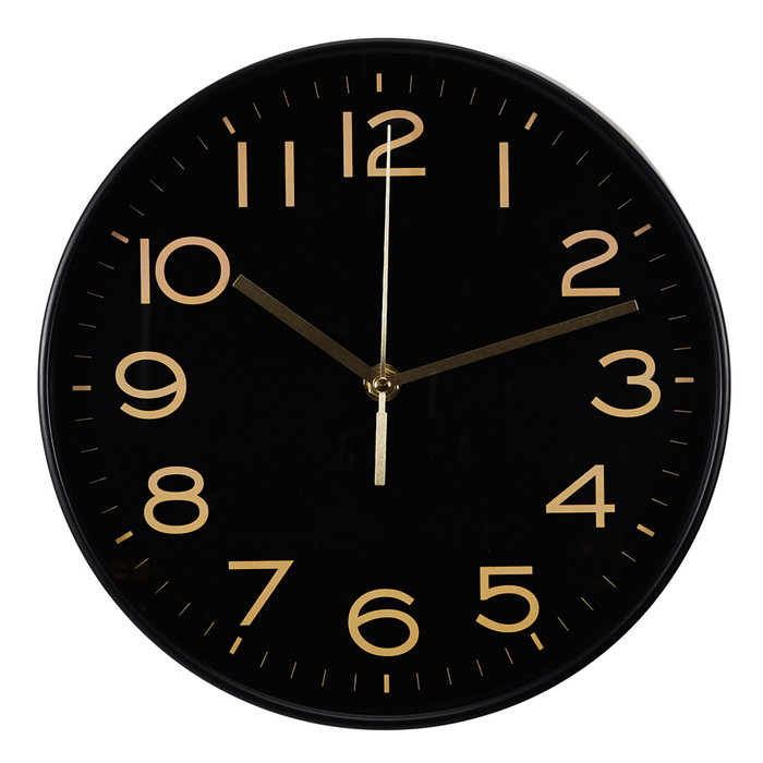 Home Deco Factory Reloj de Pared Silencioso Studio, Diámetro 25 cm, Colección Essentiel, Funciona con Pila AA