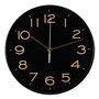 Home Deco Factory Reloj de Pared Silencioso Studio, Diámetro 25 cm, Colección Essentiel, Funciona con Pila AA