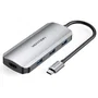 Vention Hub USB-C 6 en 1 con HDMI 4K, 100W PD, 3 Puertos USB 3.0 y Puerto USB-C para Laptop