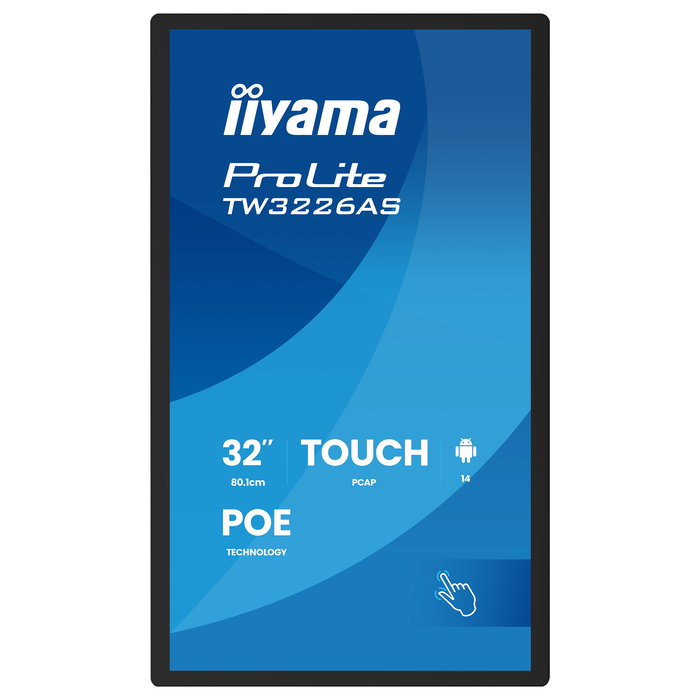 iiyama TW3226AS-B3P - Monitor 31.5" / 80.1cm, Full HD 1920x1080, VA, 16:9, 8ms, 60Hz, HDMI, USB, LAN PoE, VESA, Altavoces, Negro