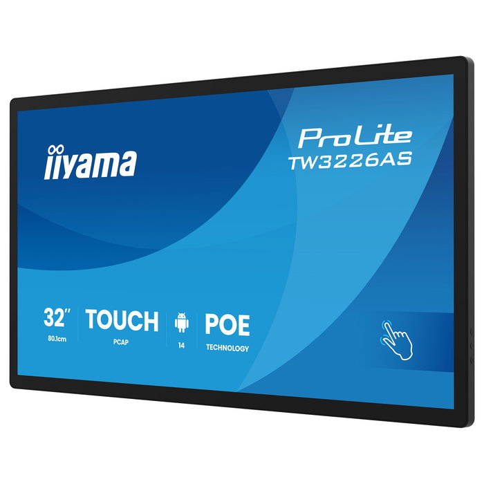 iiyama TW3226AS-B3P - Monitor 31.5" / 80.1cm, Full HD 1920x1080, VA, 16:9, 8ms, 60Hz, HDMI, USB, LAN PoE, VESA, Altavoces, Negro