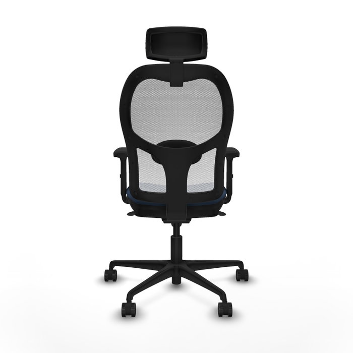 PIQUERAS Y CRESPO Silla de oficina Jorquera con mecanismo Sincro, Azul marino y Blanco PIQUERAS Y CRESPO Silla de oficina Jorquera con mecanismo Sincro, Azul marino y Blanco