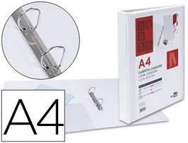 Liderpapel Carpeta Canguro 2 Anillas Mixtas 25mm A4 Plástico Blanco