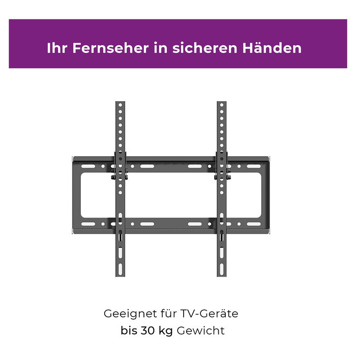 Ultron AG ZUB Ultron WM100 Soporte de Pared para TV de 23" a 56" con Inclinación, Capacidad 30 kg, VESA 75x75 a 400x400 mm