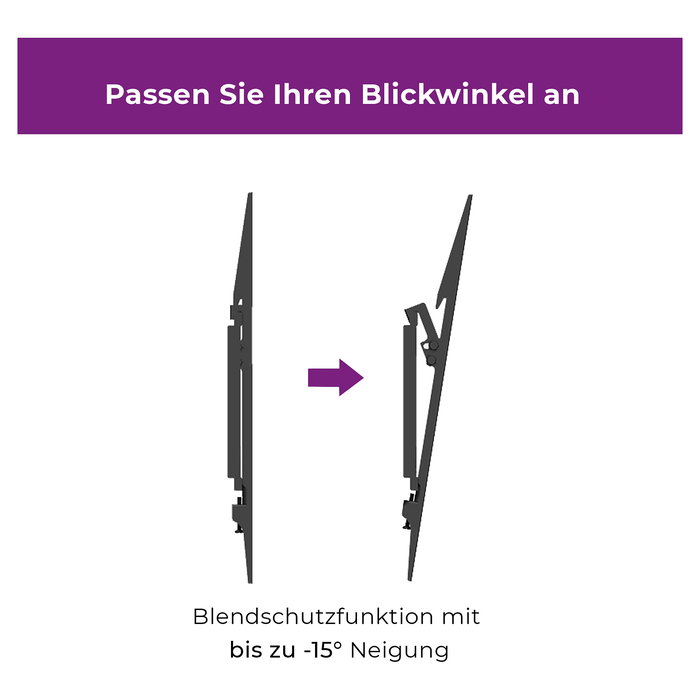 Ultron AG ZUB Ultron WM100 Soporte de Pared para TV de 23" a 56" con Inclinación, Capacidad 30 kg, VESA 75x75 a 400x400 mm