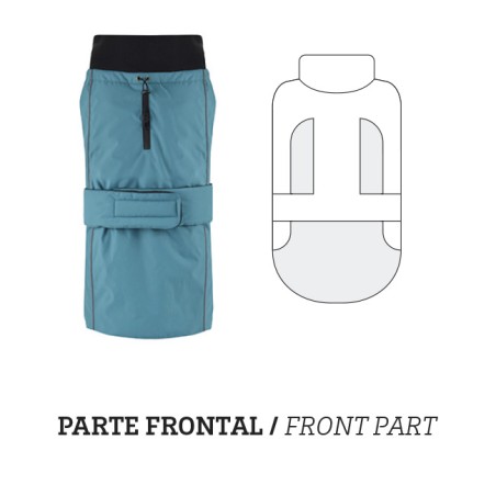 Nayeco X-Trek Sport Chaqueta Impermeable para Perro con Forro Polar, Protección Frío y Lluvia, Reflectante Verde 55 cm