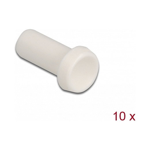 DeLOCK Capuchón de protección contra el polvo para conectores con casquillo de 2,50 mm, 10 piezas, Blanco DeLOCK Capuchón de protección contra el polvo para conectores con casquillo de 2,50 mm, 10 piezas, Blanco