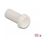 DeLOCK Capuchón de protección contra el polvo para conectores con casquillo de 2,50 mm, 10 piezas, Blanco