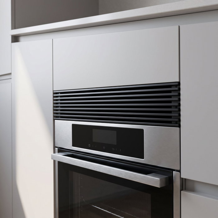 HERRAJES ALK Rejilla de ventilación para horno M600, Aluminio, Negro