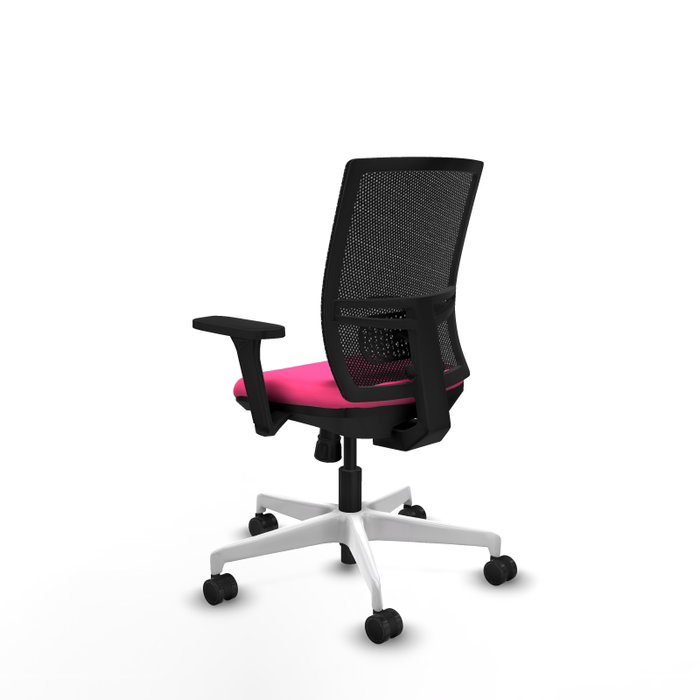 PIQUERAS Y CRESPO Silla de oficina Yunquera Rosa con mecanismo Sincro