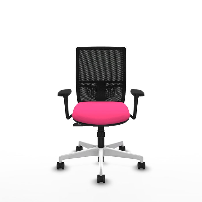 PIQUERAS Y CRESPO Silla de oficina Yunquera Rosa con mecanismo Sincro