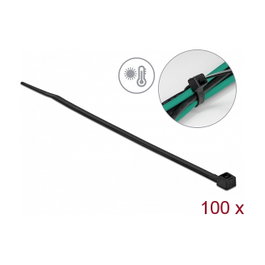 DeLOCK Brida para cables resistente al calor 150 x 3,6 mm negro 100 piezas
