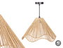 Giftdecor Lámpara de Techo Cónica de Cuerda 40 cm Negro/Natural (Set de 4)