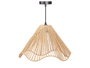 Giftdecor Lámpara de Techo Cónica de Cuerda 40 cm Negro/Natural (Set de 4)