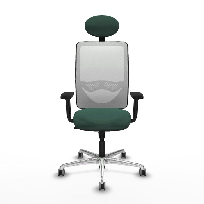 PIQUERAS Y CRESPO Silla de oficina Zulema con mecanismo Sincro, Verde botella y Blanco PIQUERAS Y CRESPO Silla de oficina Zulema con mecanismo Sincro, Verde botella y Blanco