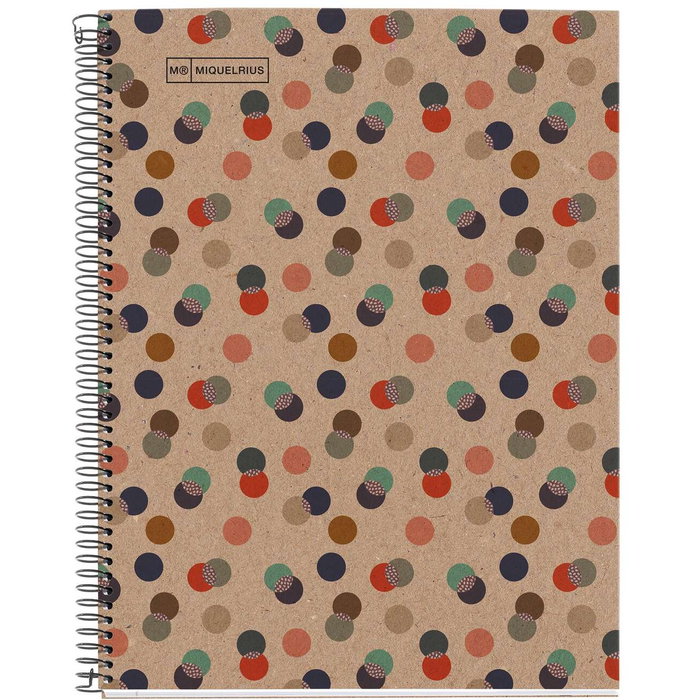MIQUELRIUS Bloc Eco Design A4 Cuadriculado 80h 80g con tapa dura y banda azul grisáceo ECOCONFETTI MIQUELRIUS Bloc Eco Design A4 Cuadriculado 80h 80g con tapa dura y banda azul grisáceo ECOCONFETTI