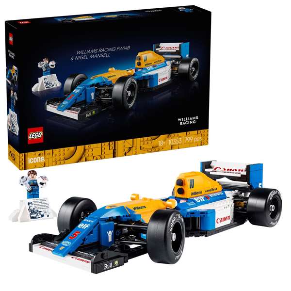 Lego Icons Williams Racing FW14B y Nigel Mansell Juego de Construcción para Adultos