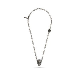 Police Collar Tribal Edge NKL Skull Black & Cristal 700mm