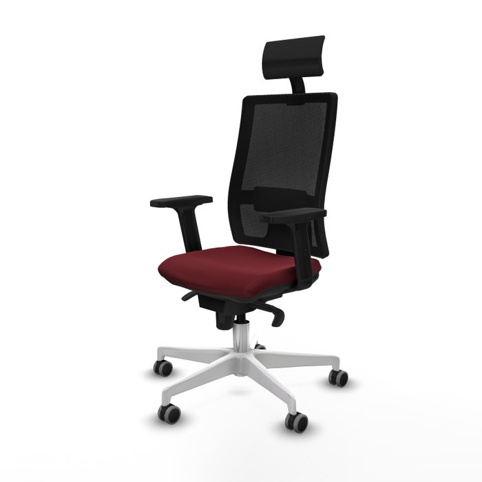 PIQUERAS Y CRESPO Silla de oficina Horna Granate y Negro