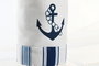 DKD Home Decor Sujetapuertas Mediterraneo Blanco, Azul, Poliester, Arena, 12 x 12 x 22 cm (3 Unidades)