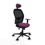 PIQUERAS Y CRESPO Silla de oficina Jorquera con mecanismo Sincro, Morado y Negro
