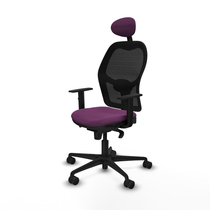 PIQUERAS Y CRESPO Silla de oficina Jorquera con mecanismo Sincro, Morado y Negro PIQUERAS Y CRESPO Silla de oficina Jorquera con mecanismo Sincro, Morado y Negro