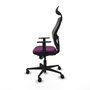 PIQUERAS Y CRESPO Silla de oficina Jorquera con mecanismo Sincro, Morado y Negro