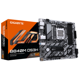 Gigabyte Placa Base B840M DS3H AMD Ryzen 9000 Series Socket AM5 DDR5 8200MHz M.2 PCIe 4.0 LAN 2.5GbE USB 3.2 Gen 1 9MB84MS3H-00-G10