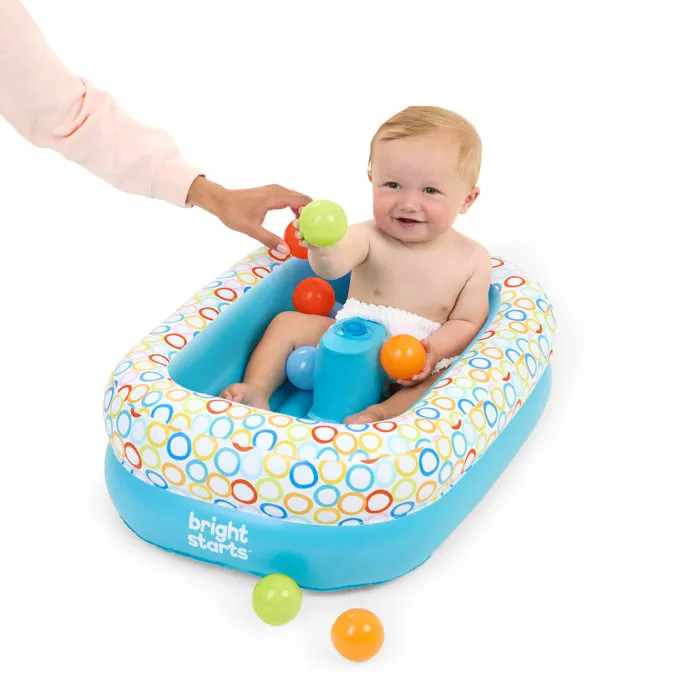 Bright Starts Bañera Inflable con Bomba Incorporada, 8 Pelotas de Juego y Desagüe - BRI17762 Bright Starts Bañera Inflable con Bomba Incorporada, 8 Pelotas de Juego y Desagüe - BRI17762