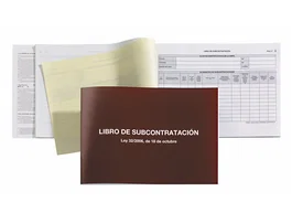 Miquelrius Libro de Subcontratación Din A4 Apaisado Bilingüe