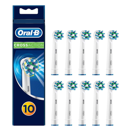 Oral-B Cepillo de dientes Recambio Cabezales Sonic CrossAction 10 unidades - Ref. 8006540861967, Color Blanco
