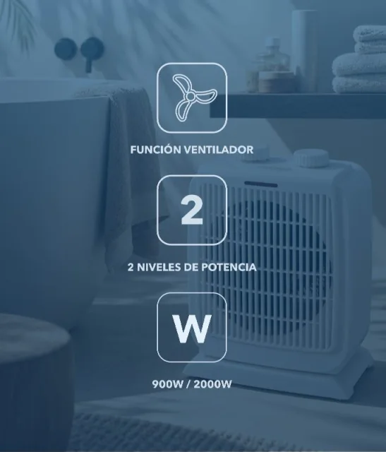 Daewoo DW9517 Calefactor Termoventilador de 2000W