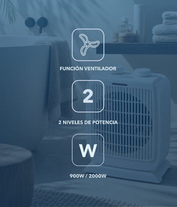 DAEWOO DW9517 Calefactor de aire oscilante 2000W